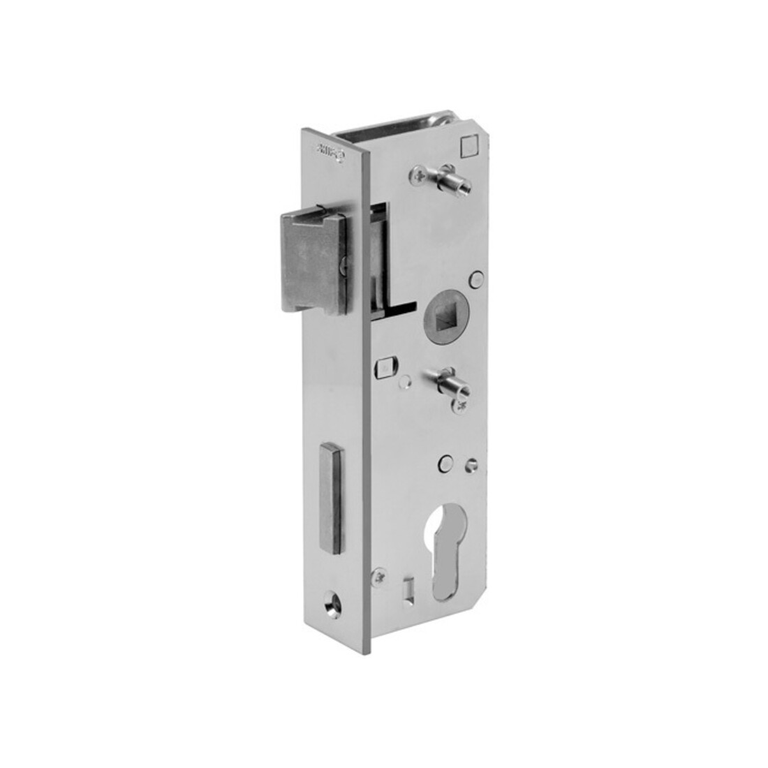 AMF Schlosskasten,schmal 141U,blk DIN L/R Maß A30xB60xC172mm Dornm.40mm Entf.72mm