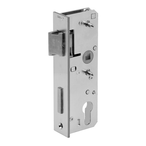 AMF Schlosskasten,schmal 141U,blk DIN L/R Maß A30xB60xC172mm Dornm.40mm Entf.72mm