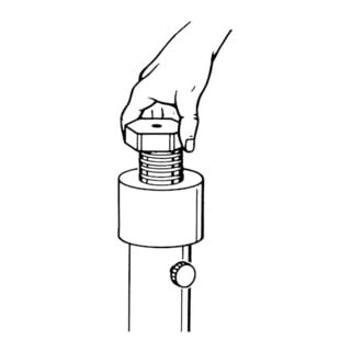 AMF Schraubbock n°6400M Gr.62 avec support plat et pied magnétique H.52-62mm
