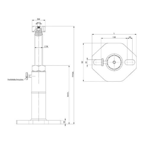 AMF Schraubbock Nr. 6435SG Gr.750 schwer