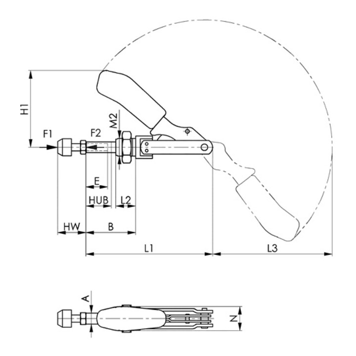 AMF Schubstangenspanner Nr.6844 5-M27 kurz