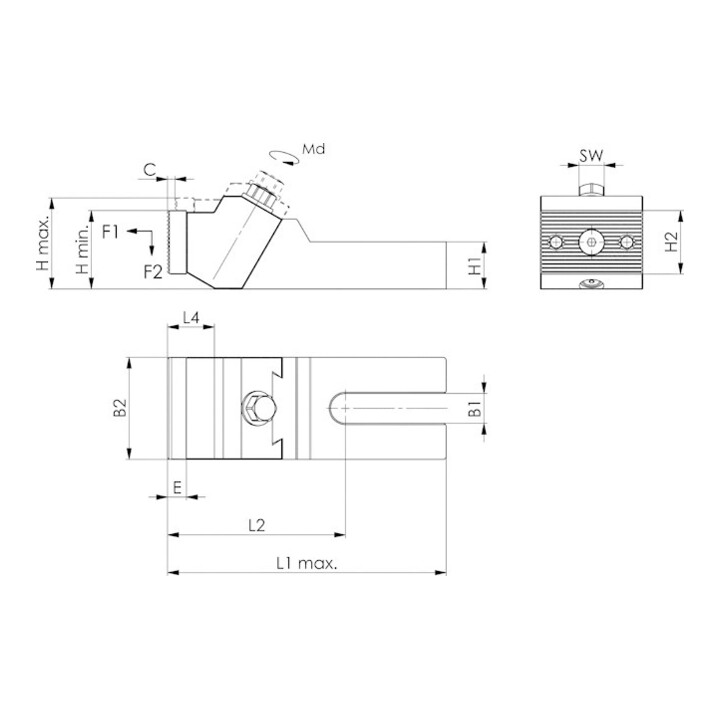 AMF Seitliche Abdeck. T-Nuten 6486AO 28mm