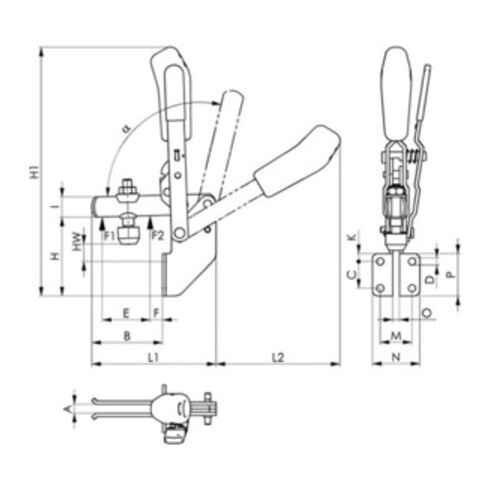 AMF Senkrechtspanner, Winkelfuß