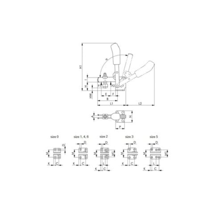 AMF Sluitspanner horizontaal, Type: 2
