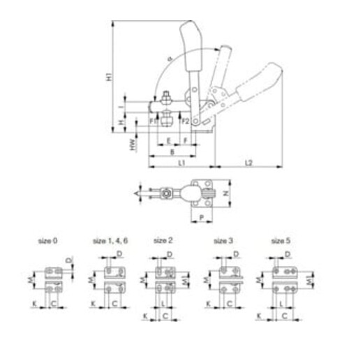 AMF Sluitspanner verticaal, Type: 2