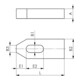 AMF Spanijzer met getrapte vertanding, DIN 6314 Z, Sleufbreedte x totale lengte: 7X50 mm