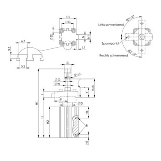AMF Spanneisen 6314V abgeschrägt mit Stützschraube Nut 22 mm H 16 - 65 mm