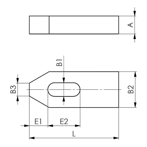 AMF Spanneisen 6314V mit Treppenzähnen Länge 125 mm für Spannschraube M10