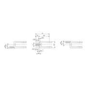 AMF Spanneisen 6314V mit Treppenzähnen Länge 160 mm für Spannschraube M12 M14-2
