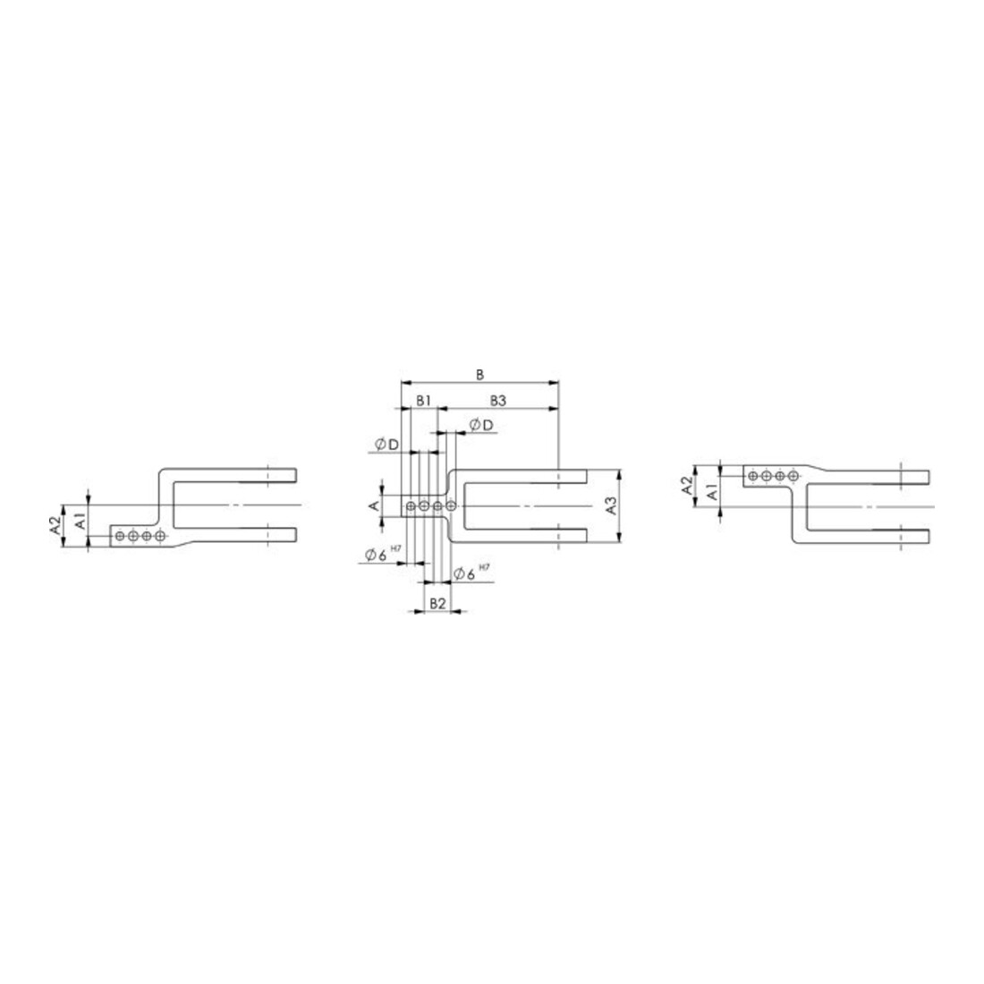 AMF Spanneisen 6314V mit Treppenzähnen Länge 160 mm für Spannschraube M12 M14