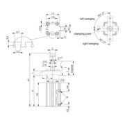 AMF Spanneisen 6316V gekröpft mit Stützschraube Nut 10 mm