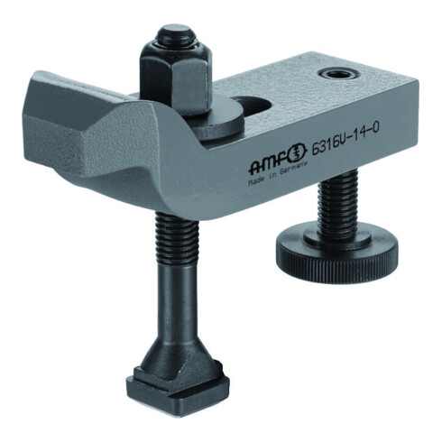 AMF Spanneisen 6316V mit Stützschraube gekröpft Nut 22 mm