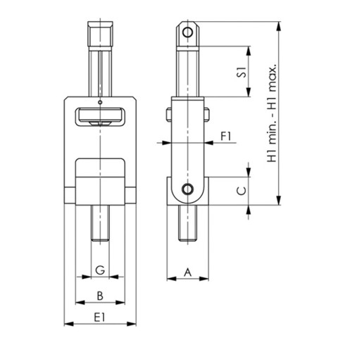 AMF Spannhaken Nr.6540 16 mechanisch