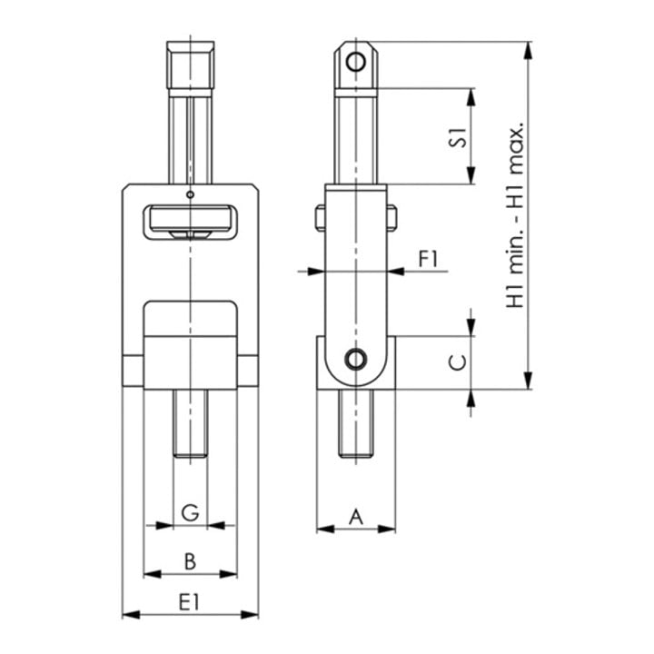 AMF Spannhaken Nr.6540 16 mechanisch