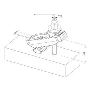 AMF Spannpratze Mit Gegenhalter 4