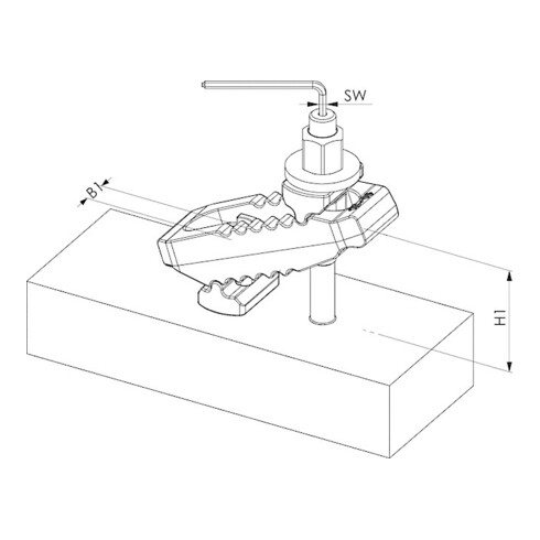 AMF Spannpratze Mit Gegenhalter 4