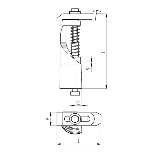 AMF Spannpratze Nr.6313K 16+18 kurz m.U-Stück