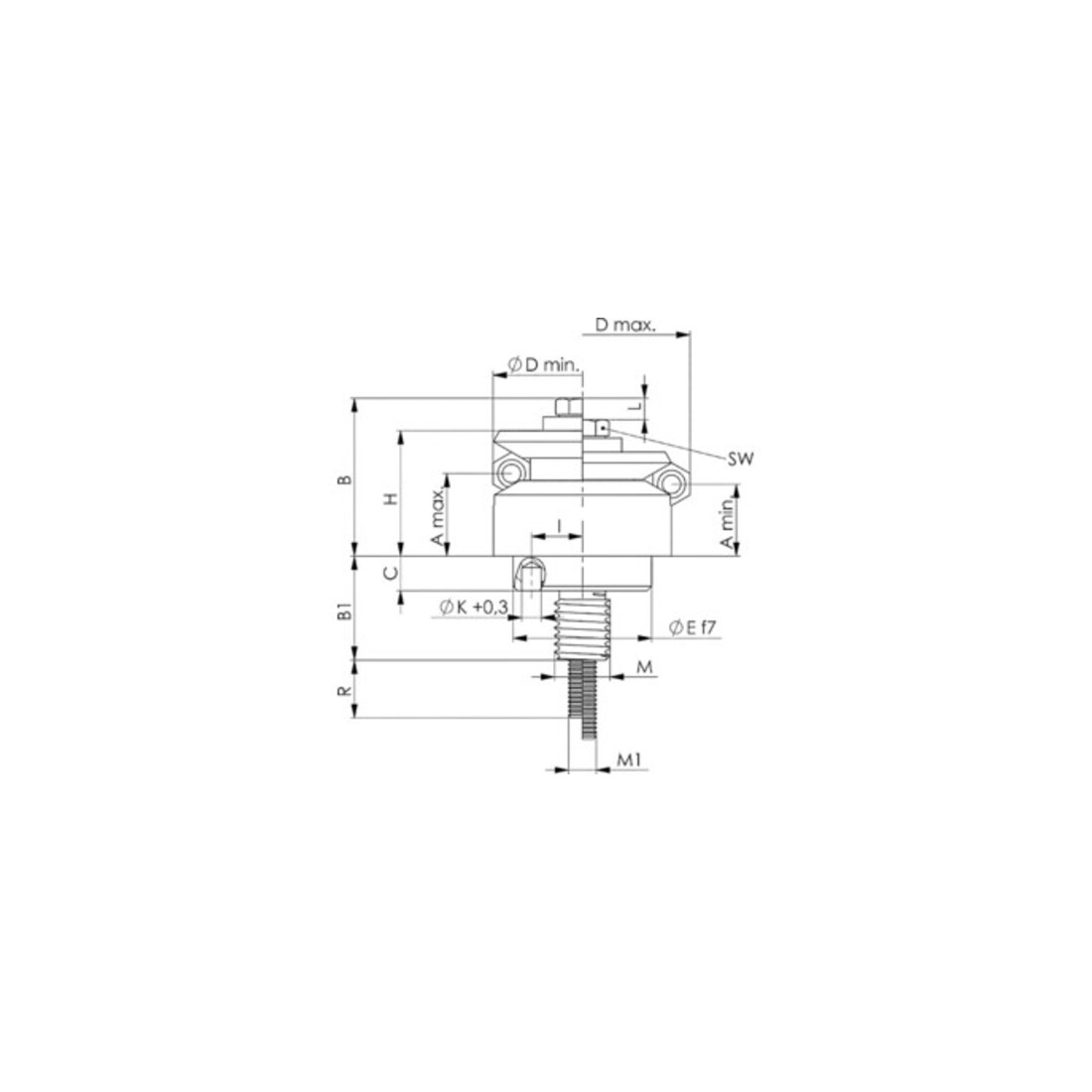 AMF T-groefbout (10.9. / 8.8.) compleet, Type: 8832