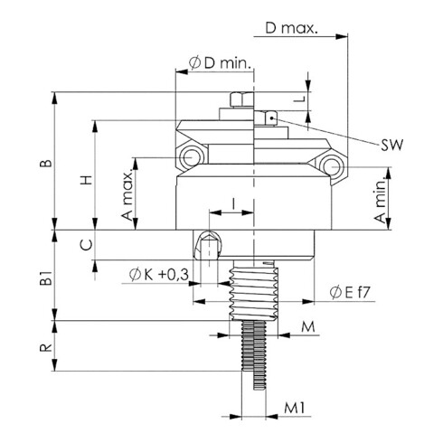 AMF T-groefbout (10.9. / 8.8.) compleet, Type: 8832