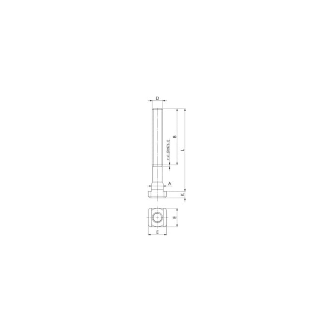 AMF T-Nutenstein mit Gewinde 10 mm
