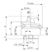 Fixation de l'écrou pour rainure en T AMF n° 6322A