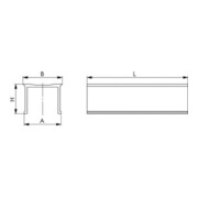 Fixation de l'écrou pour rainure en T AMF n° 6322A-2