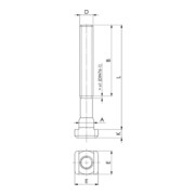 AMF Tasseau en T long 28/M24 mm-4