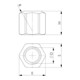AMF Tasseau en T, rhombique 14/M12 mm