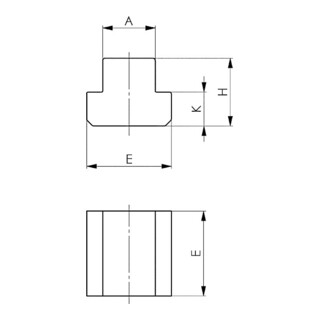 AMF Dado con scanalatura a T DIN 508, forma lunga
