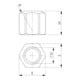 AMF Tassello a T lungo, Misura nominale cave a T/Filettatura: 18/M16mm-3