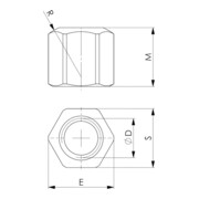 AMF Dado con scanalatura a T DIN 508, grezzo