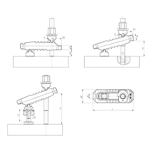 AMF Tendeur de force 3 niveaux 7630-22 M12x14