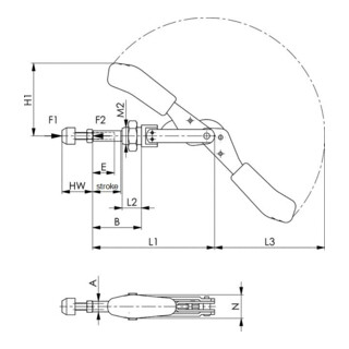 AMF Tendeur de force 3 niveaux 7630-49 M20x22