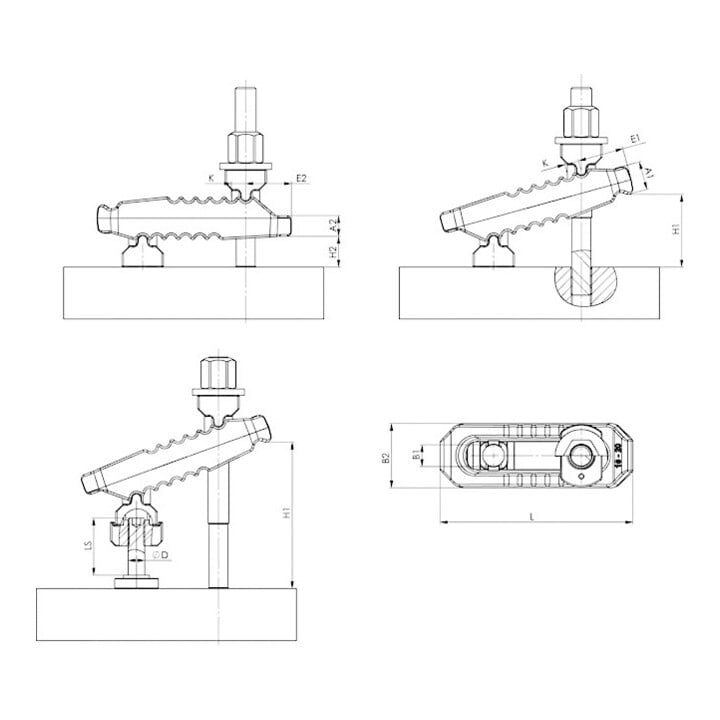 AMF Tendeur de force 3 niveaux 7630-49 M20x22