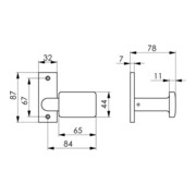 AMF Türknopf 485 Leichmetall F1/naturf.gekr.ktg.B.65mm H.44mm-4