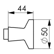 AMF Türknopf-Lochteil 477L LM. F1/naturf. ger. rd. 50mm-4