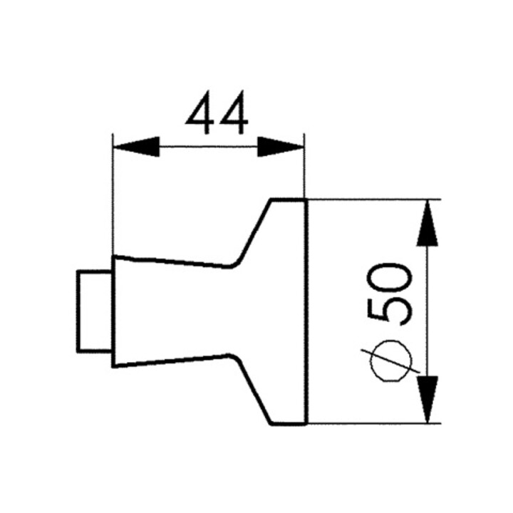 AMF Türknopf-Lochteil 477L LM. F1/naturf. ger. rd. 50mm