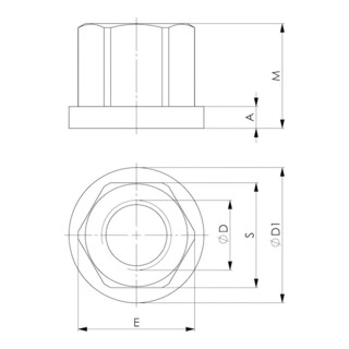 ART 88088 Verbindingsmof met doorlopende binnendraad, staal, elektrolytisch verzinkt