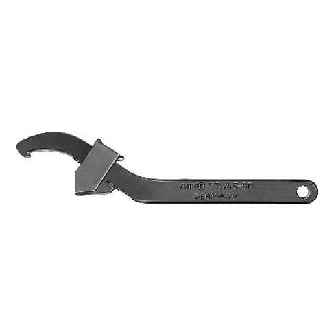AMF Verstelbare haaksleutel met haak, Voor moer buiten-⌀: 45-90 mm