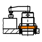 AMF-klemmen 6314V afgeschuind met steunschroefgroef