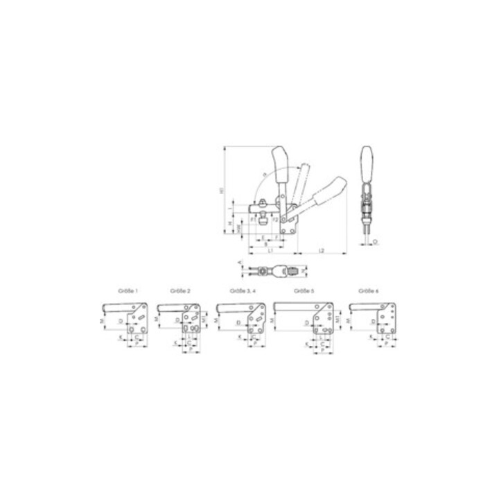 AMF Verticale spanner met verticale voet, Type: 3