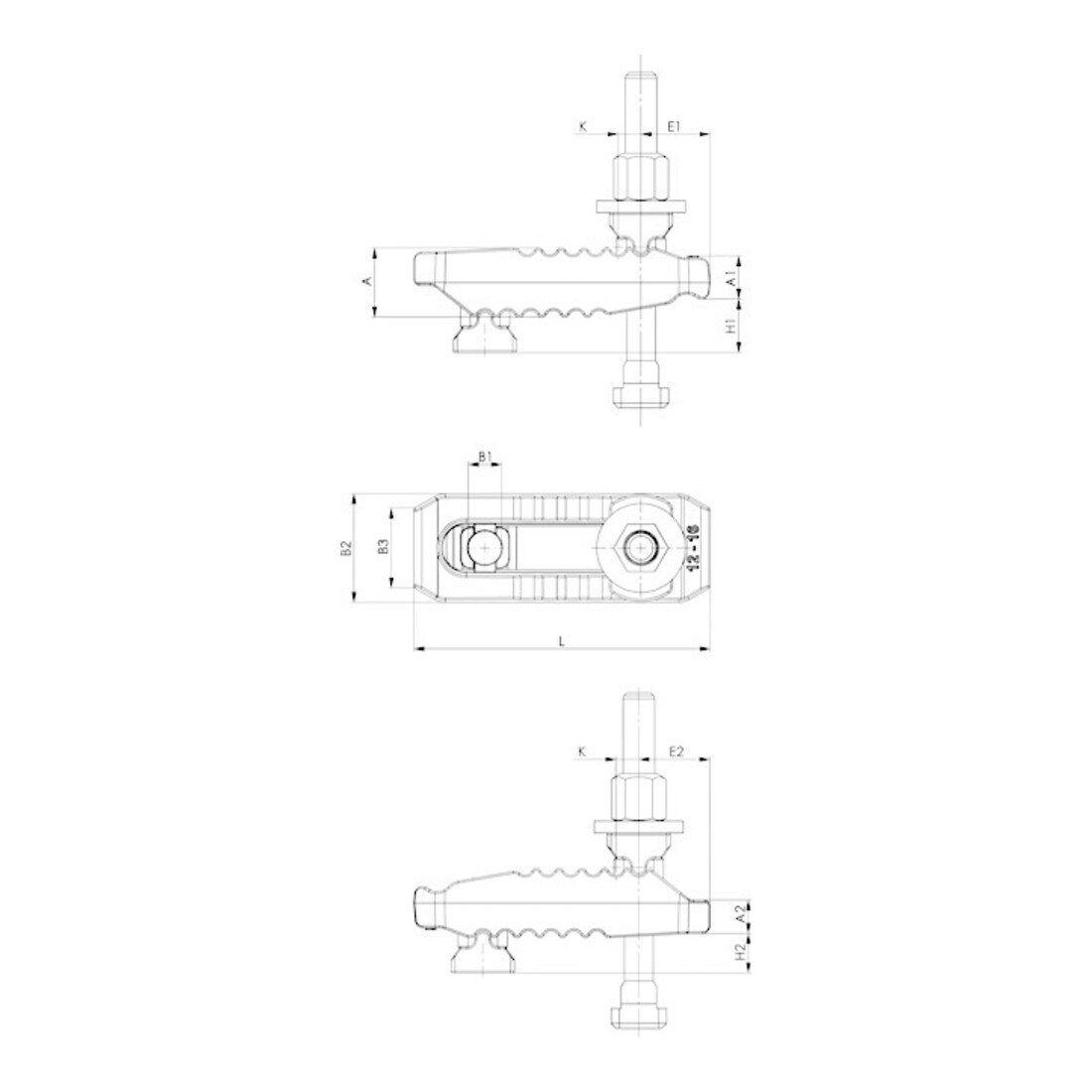 AMF Vis de pression No. 7600S M16 pour force de serrage 30kN