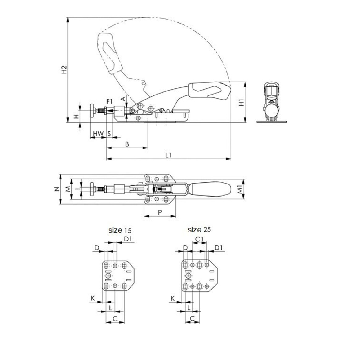 AMF Vis de pression No. 7600S M20 pour force de serrage 43kN