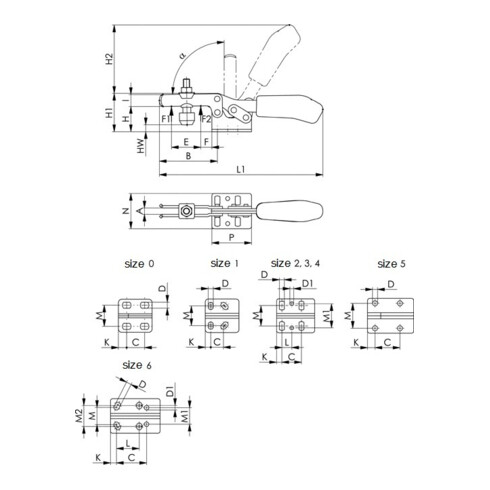 AMF Waagerechtspanner 6830 Gr. 0
