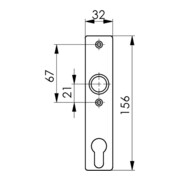 AMF Zylinderkurzschild 427Z VA ma PZ 72mm-4