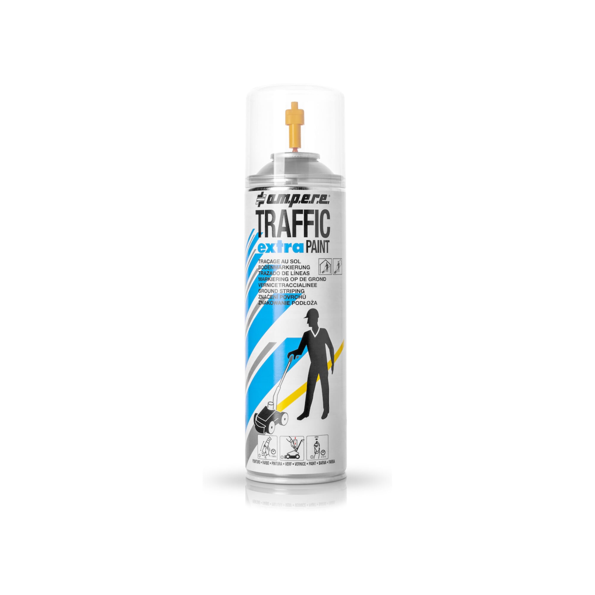 AMPERE TRAFFIC PAINT Bodenmarkierspray Traffic Extra 500ml gelb ; A.M.P.E.R.E