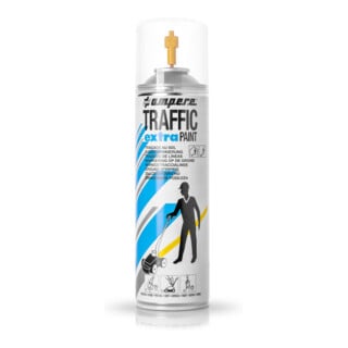 AMPERE TRAFFIC PAINT Spray de marquage au sol Traffic Extra 500ml jaune