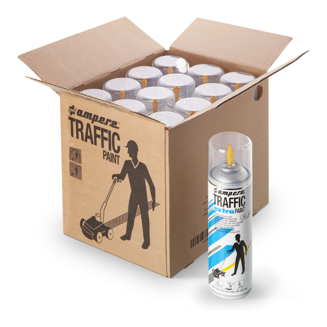 AMPERE TRAFFIC PAINT Spray de marquage au sol Traffic Extra 500ml jaune
