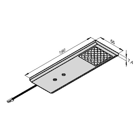 Anbaugehäuse Matrix Emotion L.190mm Edelstahlfarben L&S