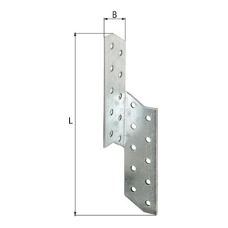 Ancrage de chevron ETA-08/0170 L/R 210x32x2mm GAH